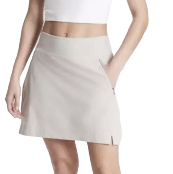 Athleta Dresses & Skirts - Athleta Womens Soho Skort Skirt Featherweight Stretch Khaki Neutral Size 12